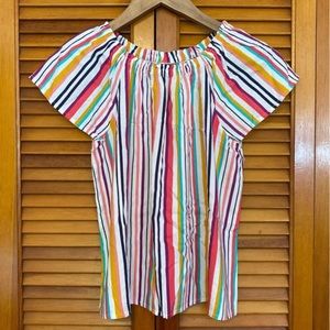 Cat & Jack girls short sleeve flowy striped top